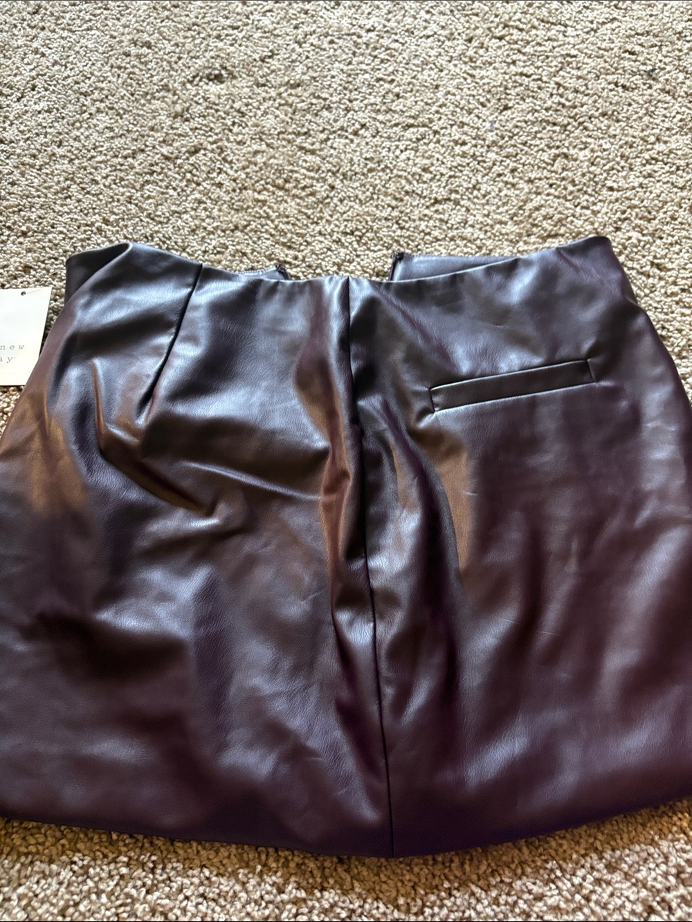 a new day Faux Leather Mini Skirt in Deep Wine